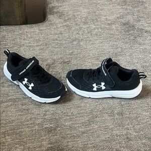 Under Armour Black and White Kids Sneakers